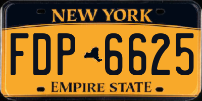 NY license plate FDP6625
