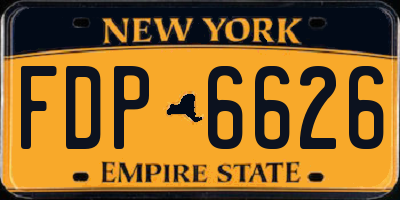 NY license plate FDP6626