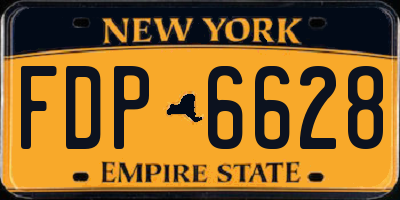 NY license plate FDP6628