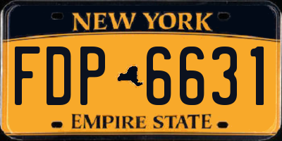 NY license plate FDP6631