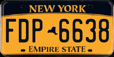 NY license plate FDP6638