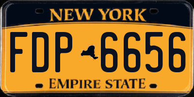 NY license plate FDP6656