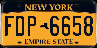 NY license plate FDP6658