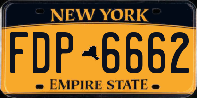 NY license plate FDP6662