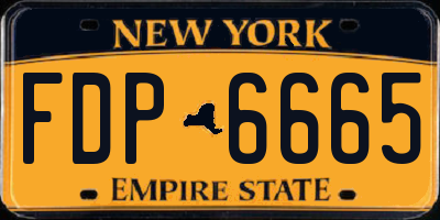 NY license plate FDP6665