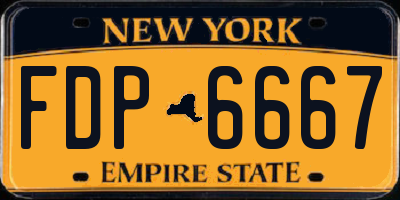 NY license plate FDP6667