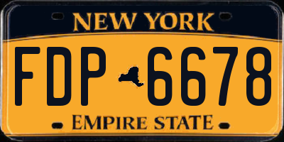 NY license plate FDP6678