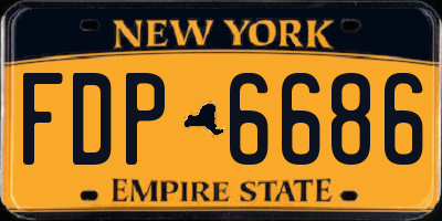 NY license plate FDP6686