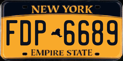 NY license plate FDP6689