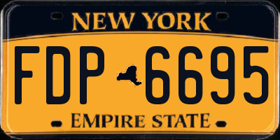 NY license plate FDP6695