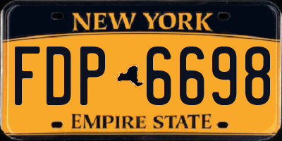 NY license plate FDP6698