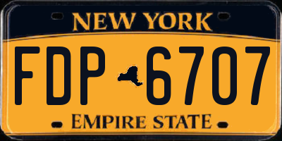 NY license plate FDP6707