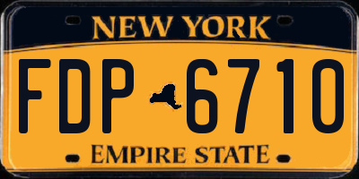 NY license plate FDP6710