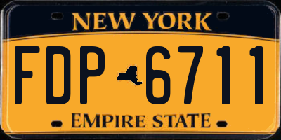 NY license plate FDP6711