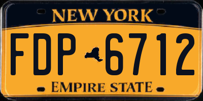 NY license plate FDP6712