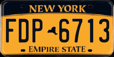 NY license plate FDP6713