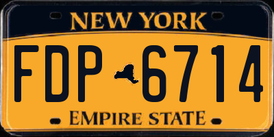 NY license plate FDP6714