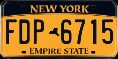 NY license plate FDP6715
