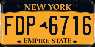 NY license plate FDP6716