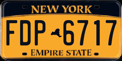 NY license plate FDP6717