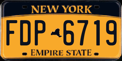 NY license plate FDP6719