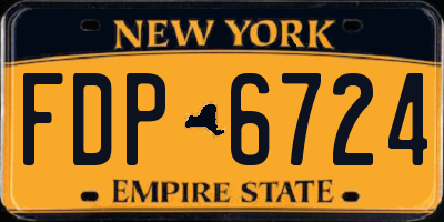 NY license plate FDP6724