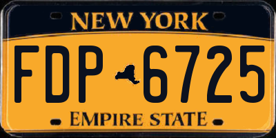 NY license plate FDP6725