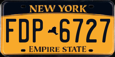 NY license plate FDP6727