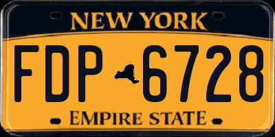 NY license plate FDP6728