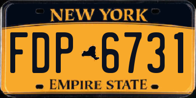 NY license plate FDP6731