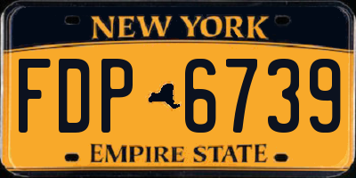 NY license plate FDP6739