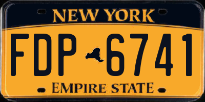 NY license plate FDP6741