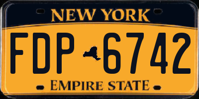 NY license plate FDP6742