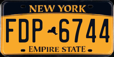 NY license plate FDP6744