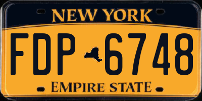 NY license plate FDP6748