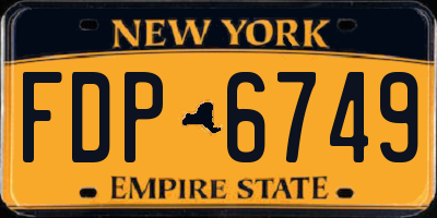 NY license plate FDP6749