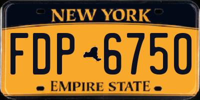 NY license plate FDP6750
