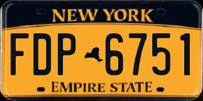 NY license plate FDP6751