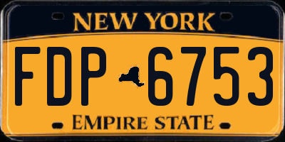 NY license plate FDP6753