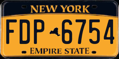 NY license plate FDP6754