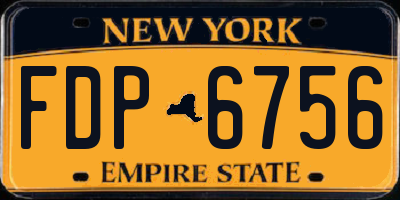 NY license plate FDP6756