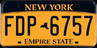 NY license plate FDP6757
