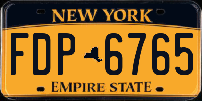 NY license plate FDP6765