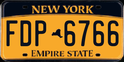 NY license plate FDP6766