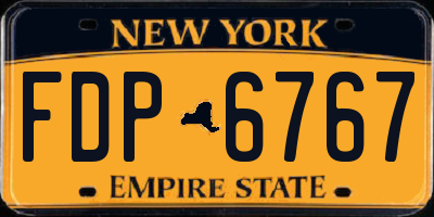 NY license plate FDP6767