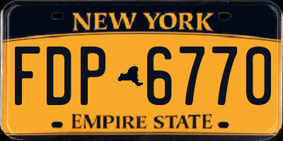 NY license plate FDP6770