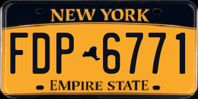 NY license plate FDP6771