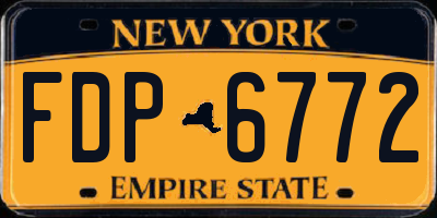 NY license plate FDP6772