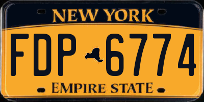 NY license plate FDP6774