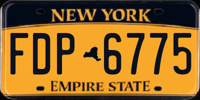 NY license plate FDP6775